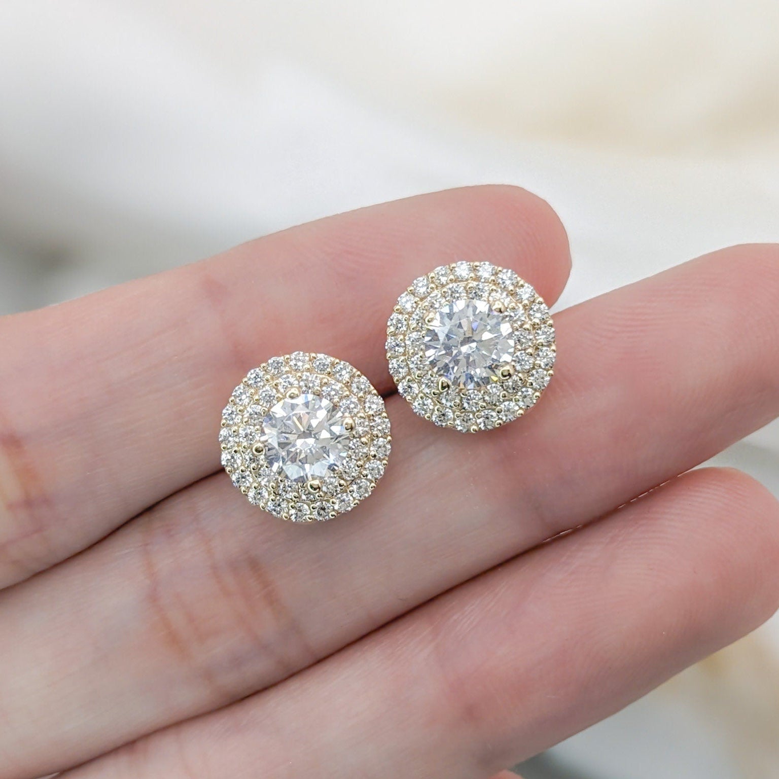 Double Halo Earrings