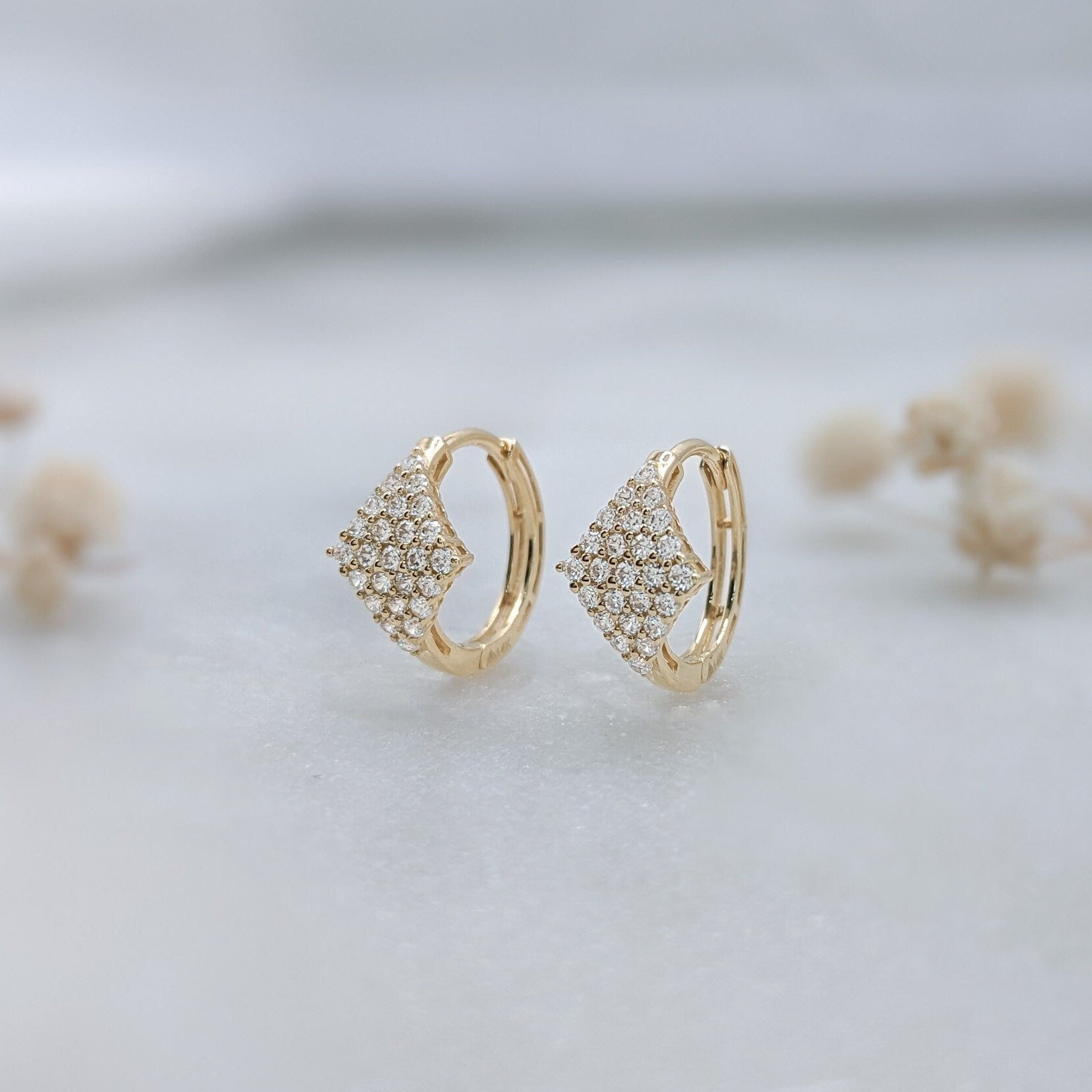 Pavé Huggies Earrings
