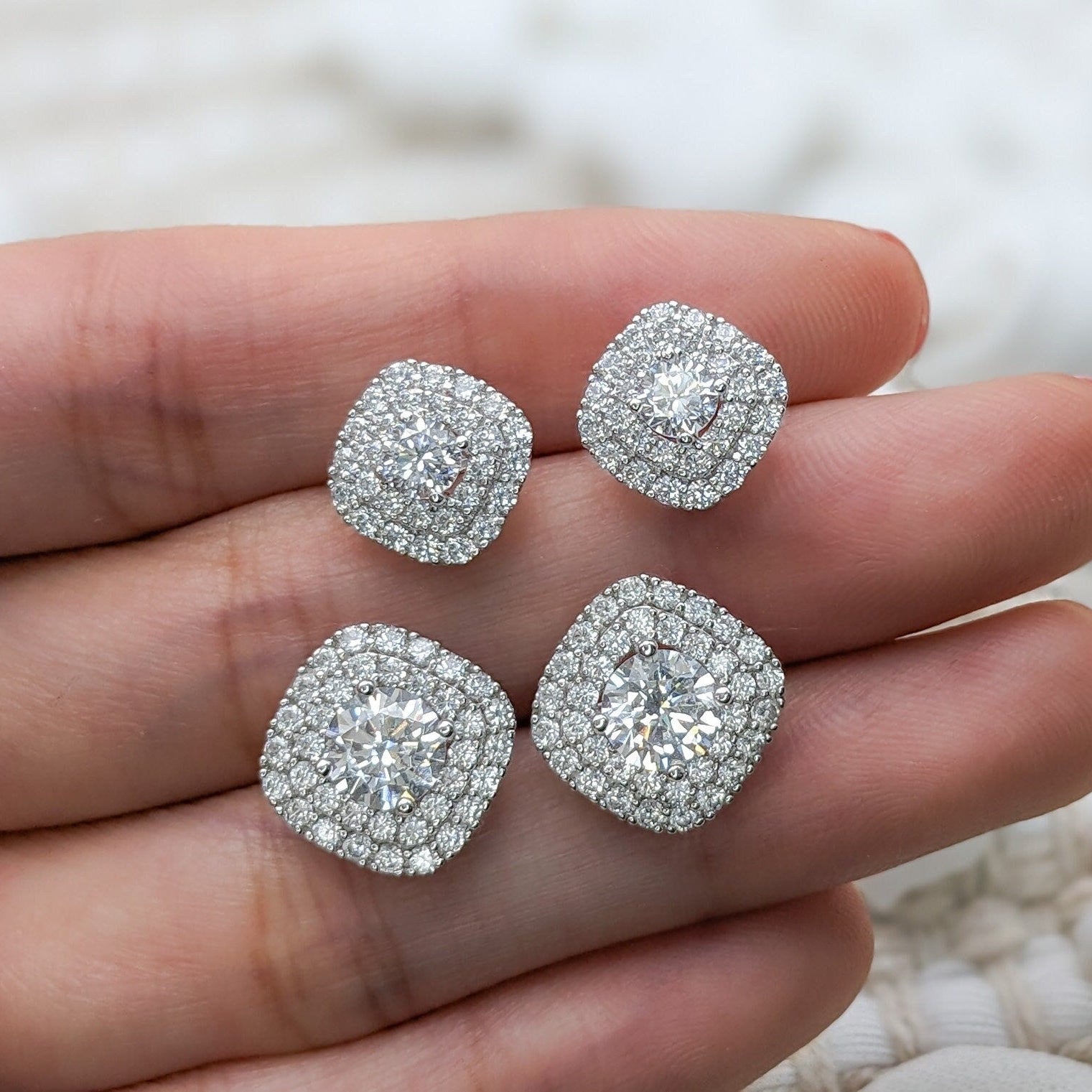 Square Cushion Earrings