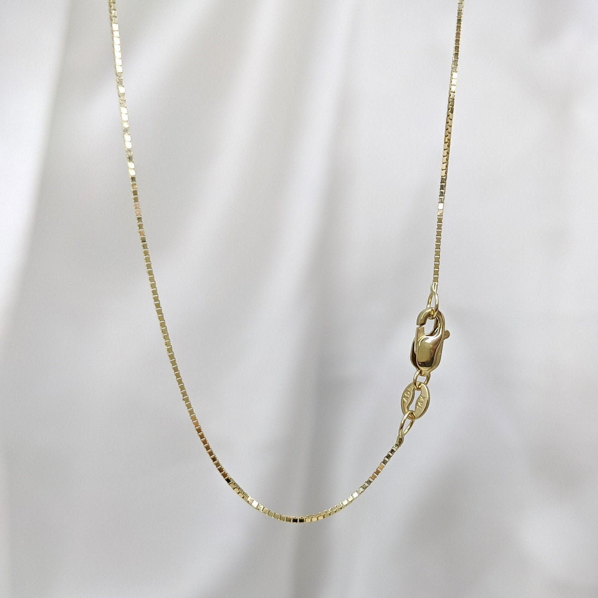 Gold Box Chain Necklace
