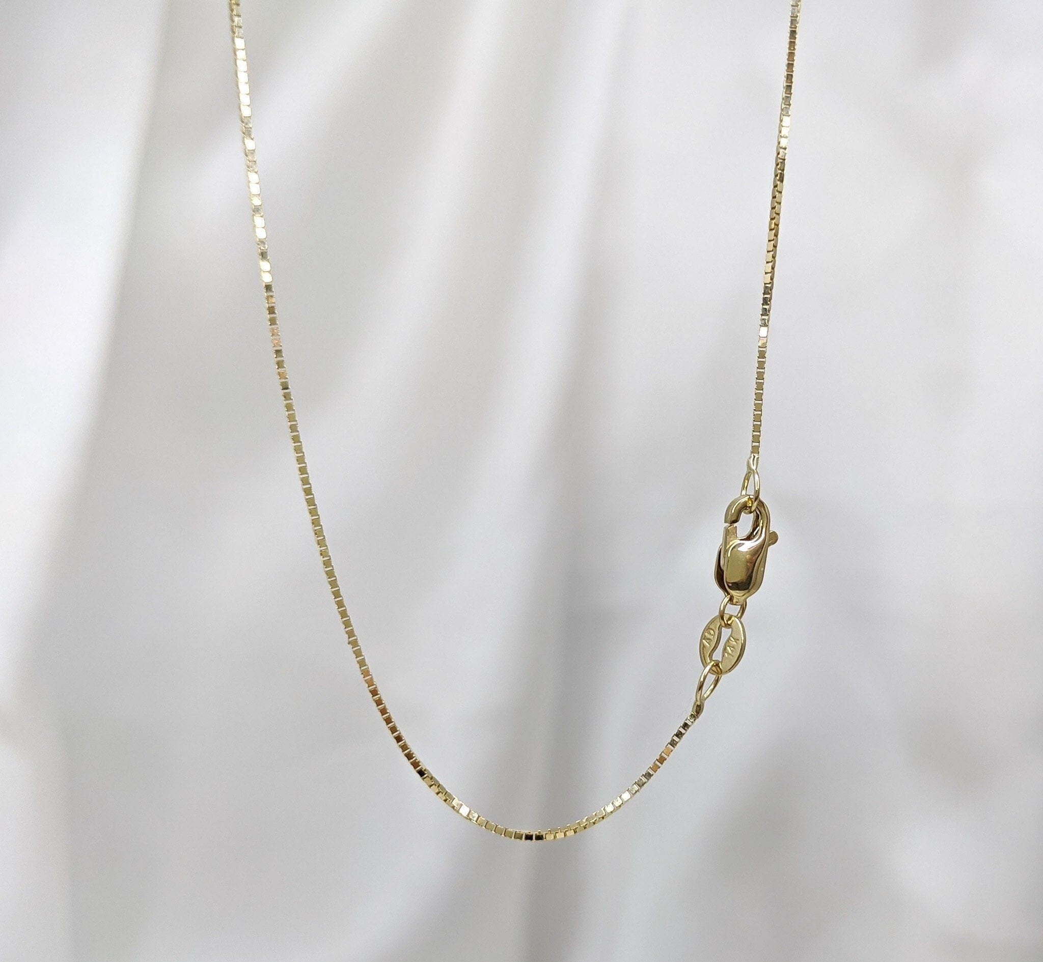 Gold Box Chain Necklace