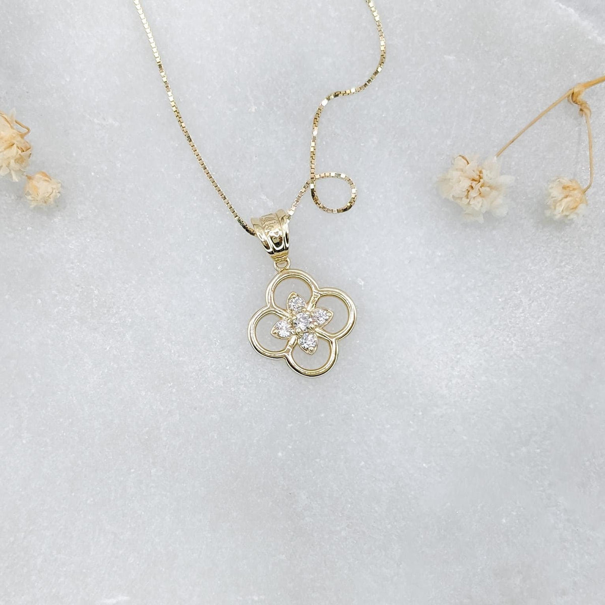 Gold Clover Pendant