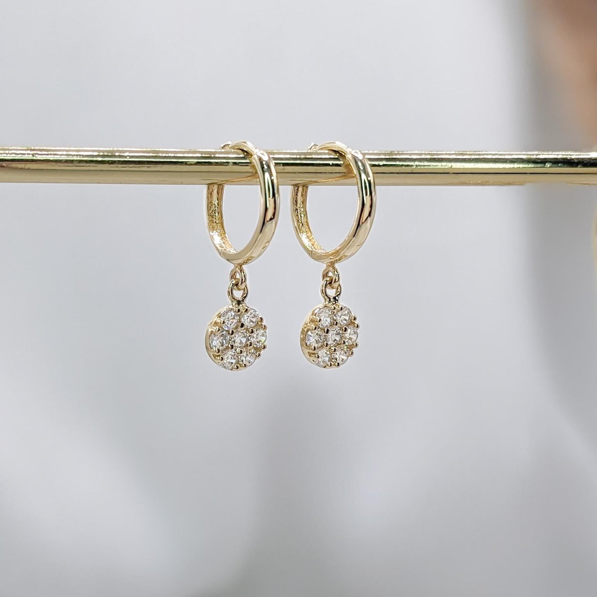 Dangle Hoops Circle Charm