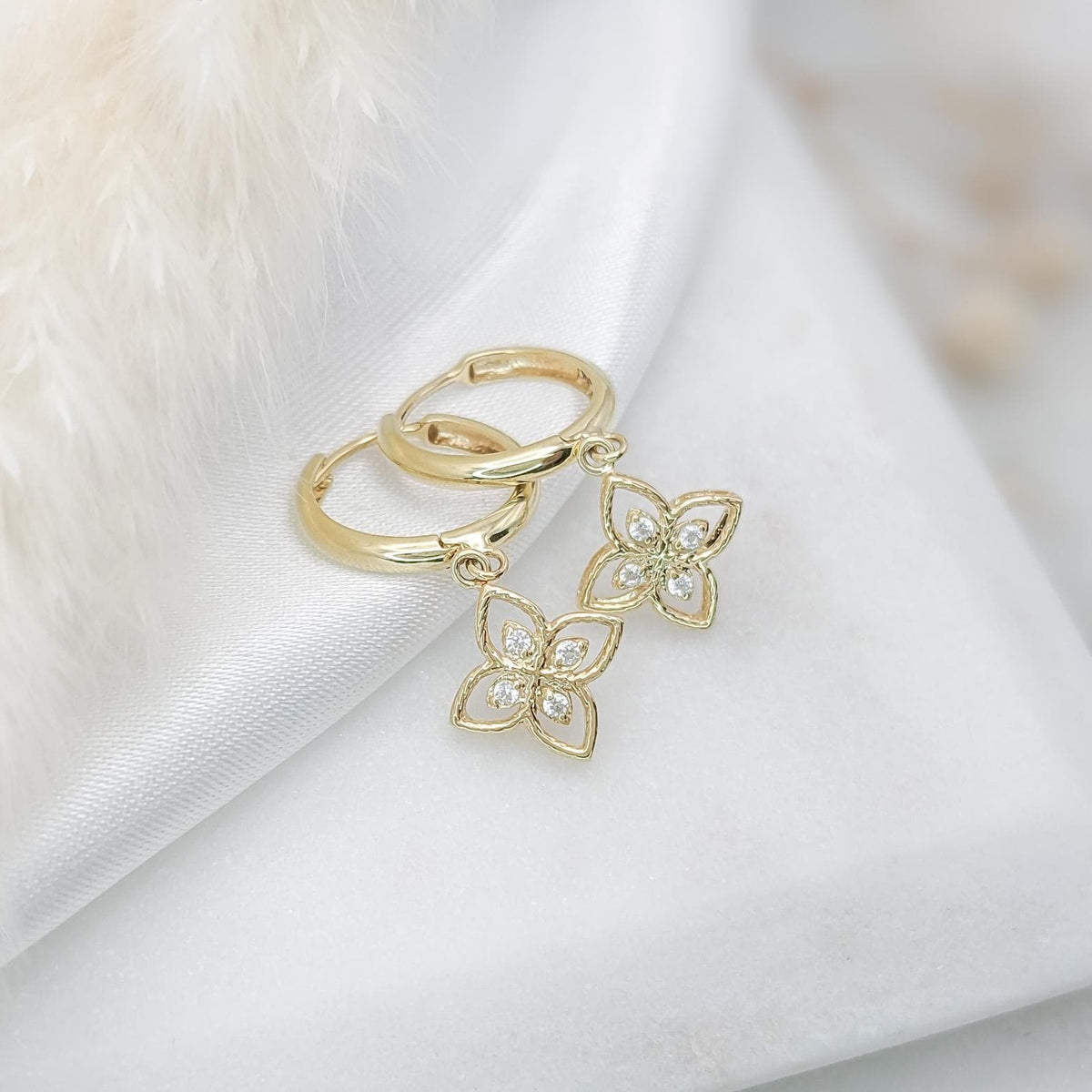 Vintage Petal Hoops