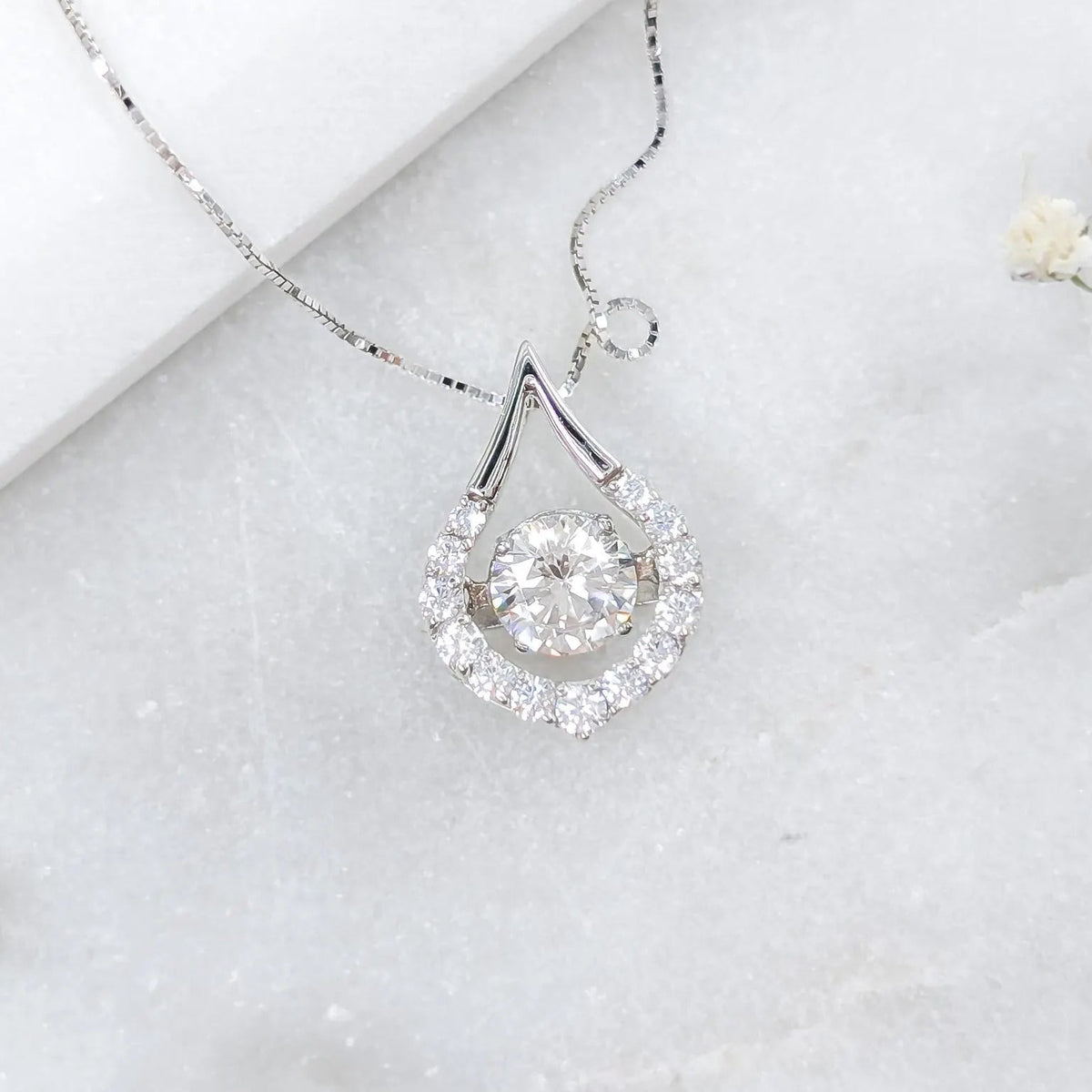Pear Drop Dancing Stone Pendant