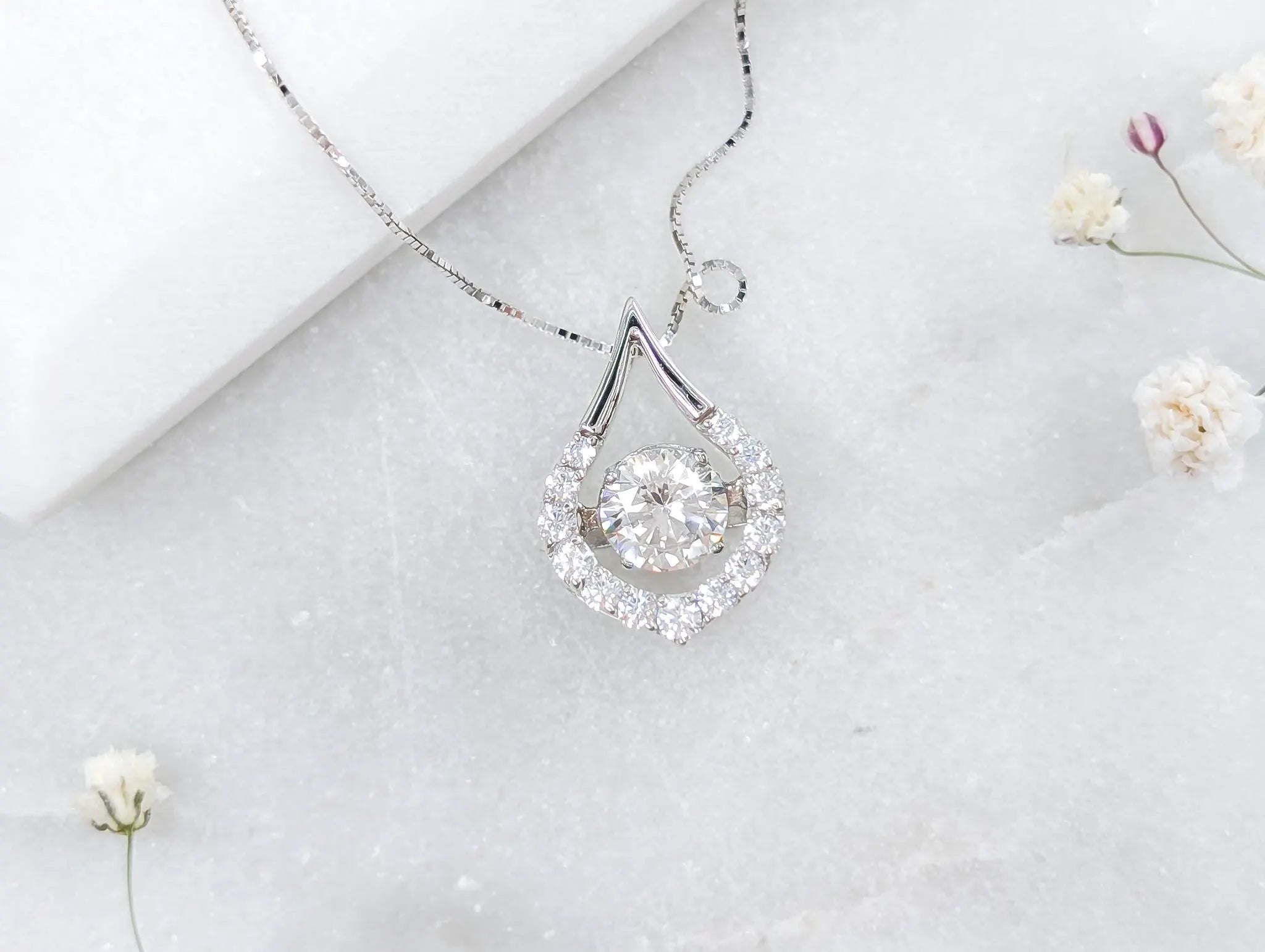 Pear Drop Dancing Stone Pendant