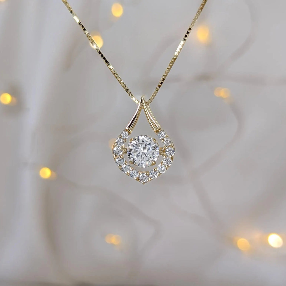 Pear Drop Dancing Stone Pendant
