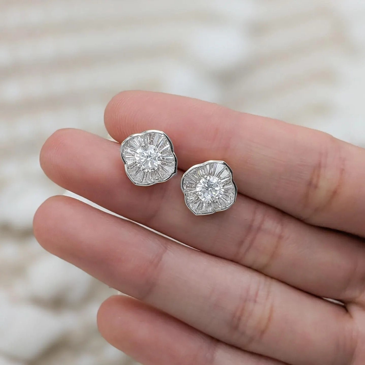Vintage Statement Earrings - .925 Sterling Silver