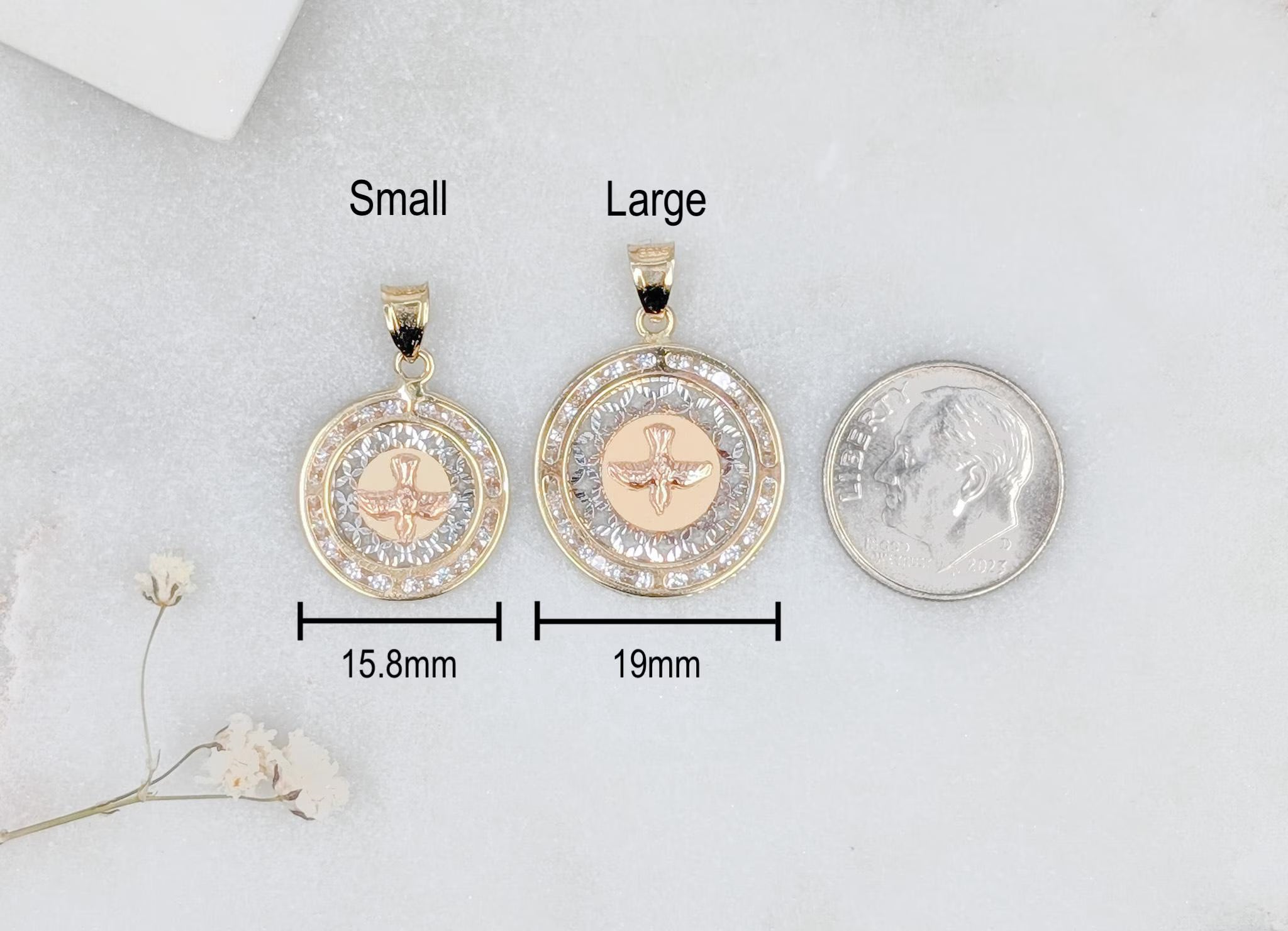 Tri-Color Dove Pendant