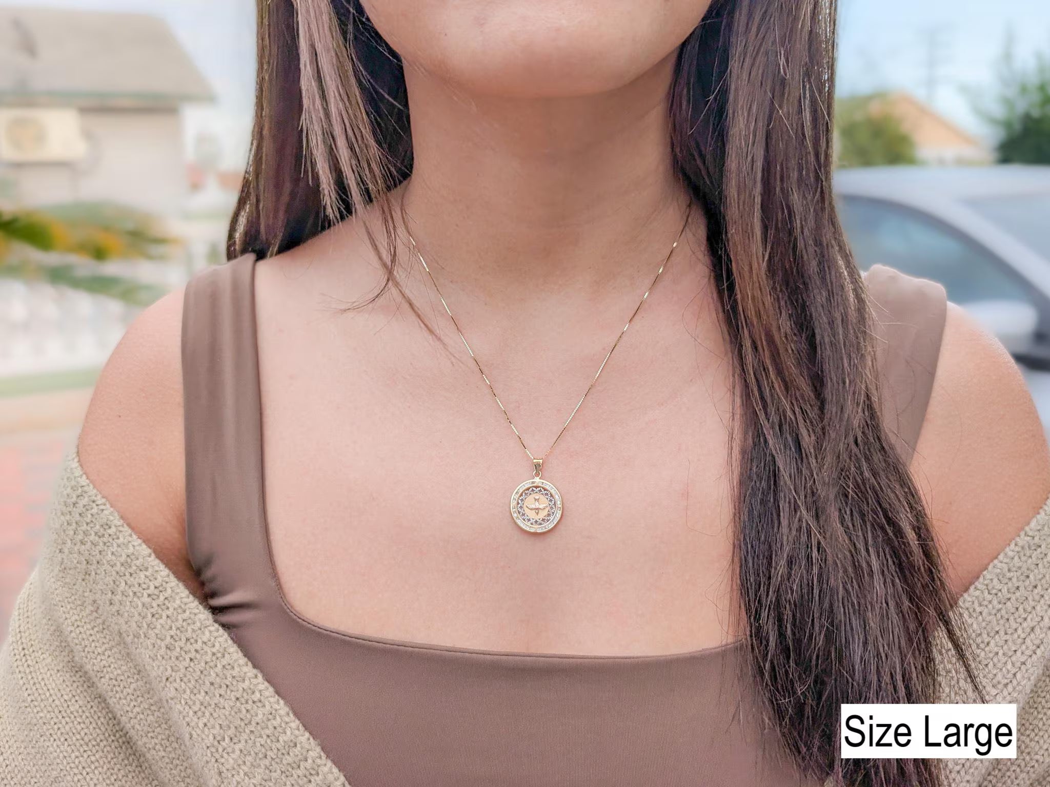 Tri-Color Dove Pendant