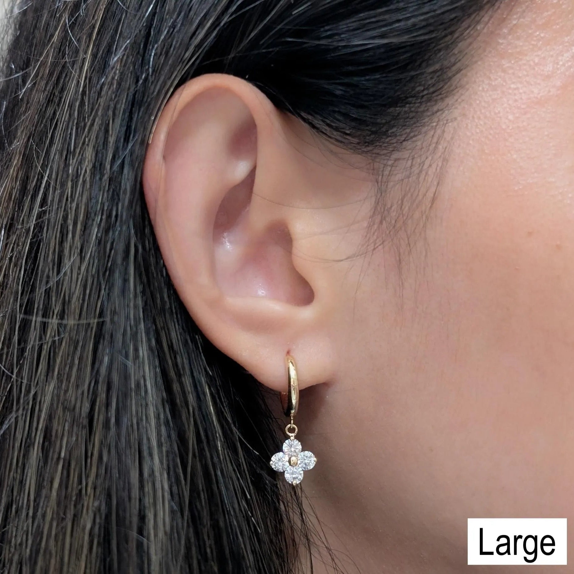 Clover Cluster Hoop Earrings