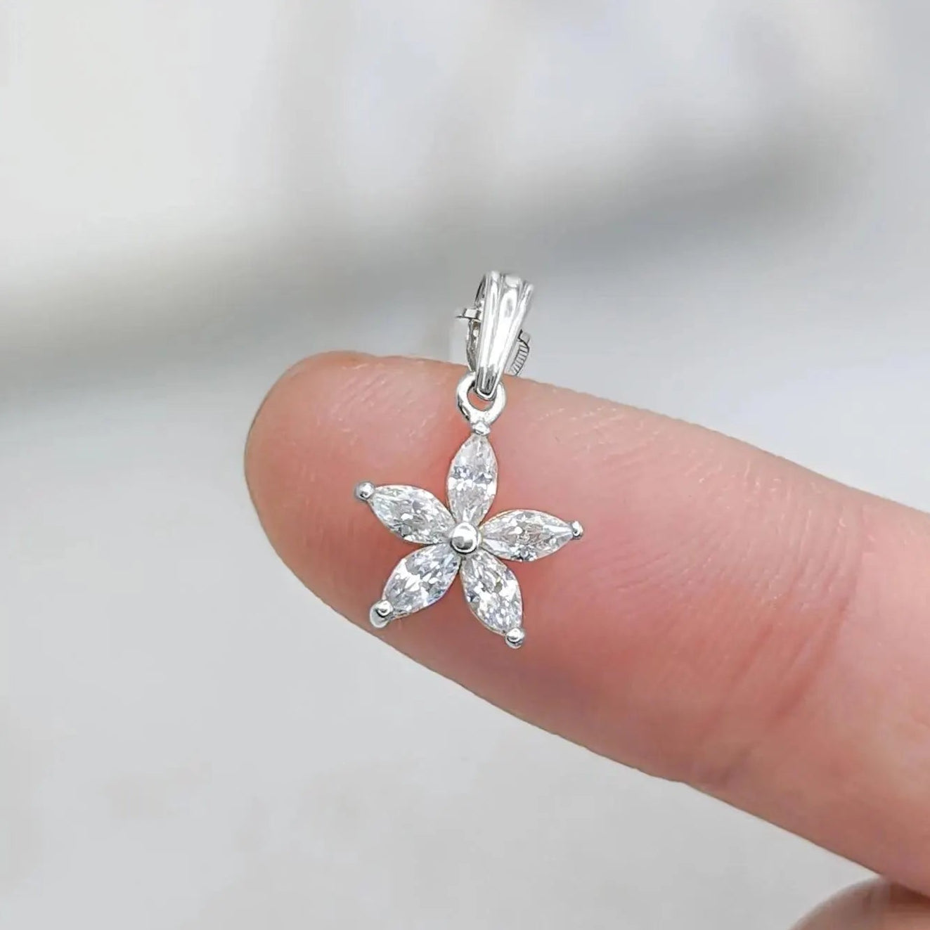 Lily Flower Pendant– .925 Sterling Silver