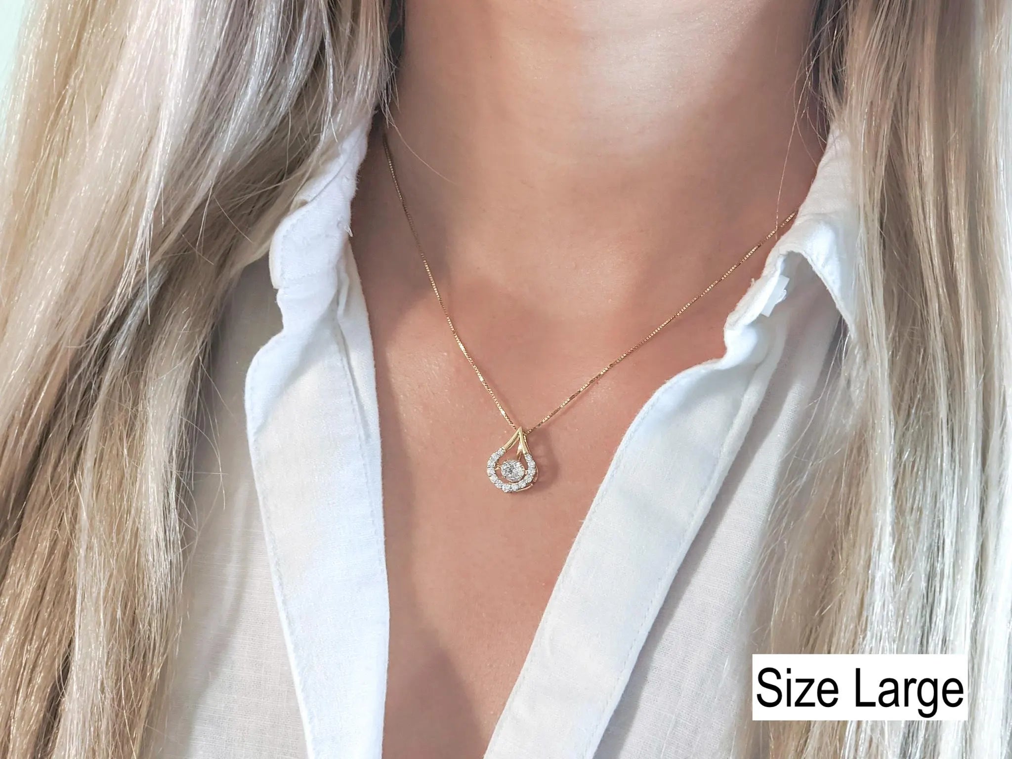 Pear Drop Dancing Stone Pendant