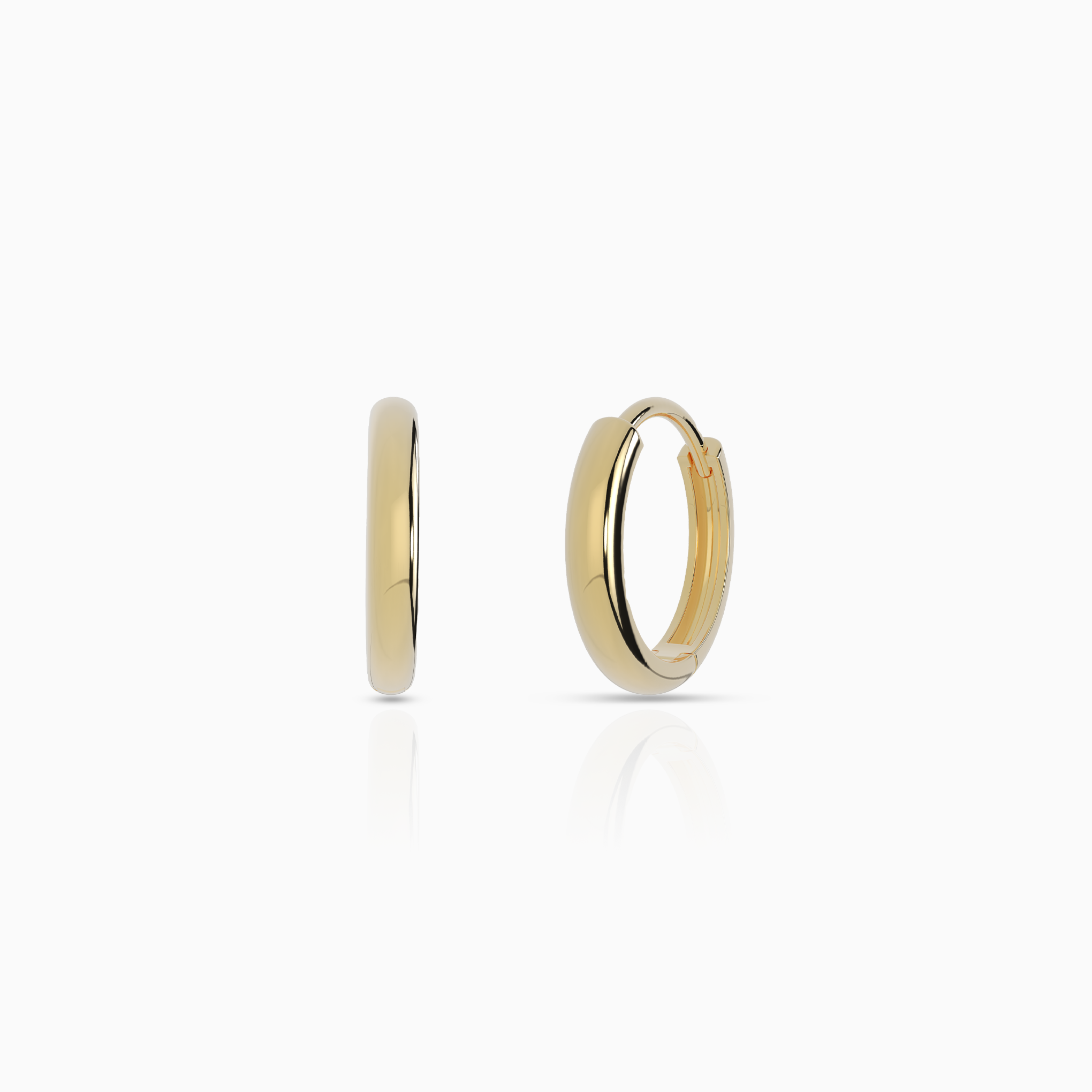 Large Gold Hoop Earrings- 14mm