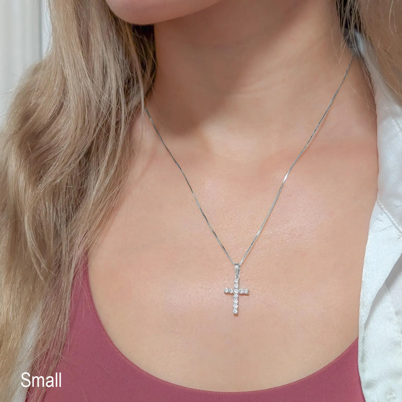 Pavé Cross Pendant - .925 Sterling Silver Pendant