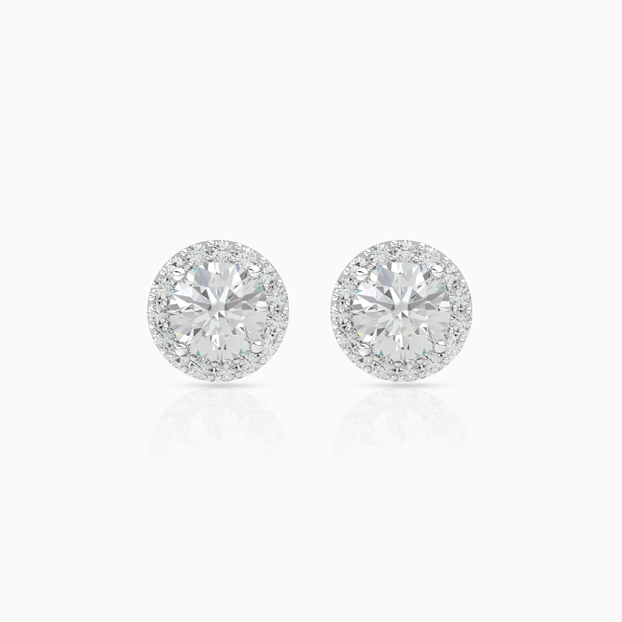 Halo Earrings - .925 Sterling Silver