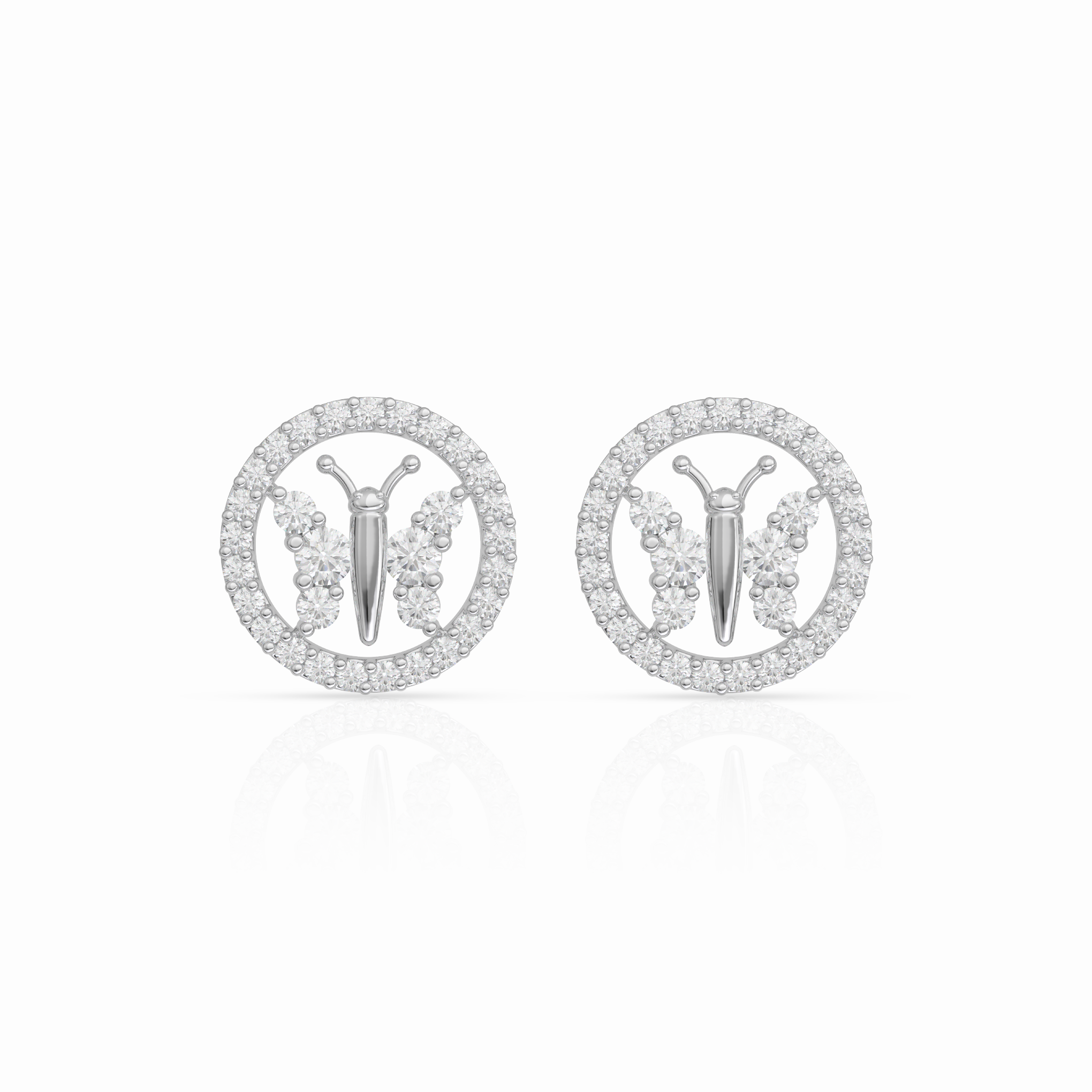 Butterfly Halo Earrings